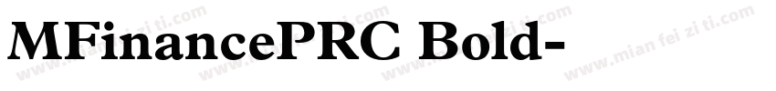 MFinancePRC Bold字体转换